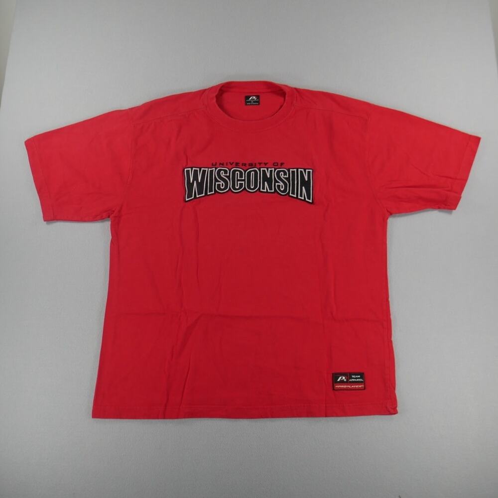 Vintage Y2K Pro Player University of‎ Wisconsin Embroidered Logo Mens Size XL